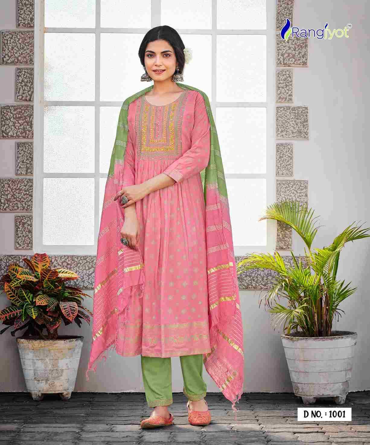 Rang Manch Vol-2 By Rangjyot Fashion 1001 To 1008 Series Designer Festive Suits Beautiful Fancy Colorful Stylish Party Wear & Occasional Wear Heavy Rayon Print Dresses At Wholesale Price