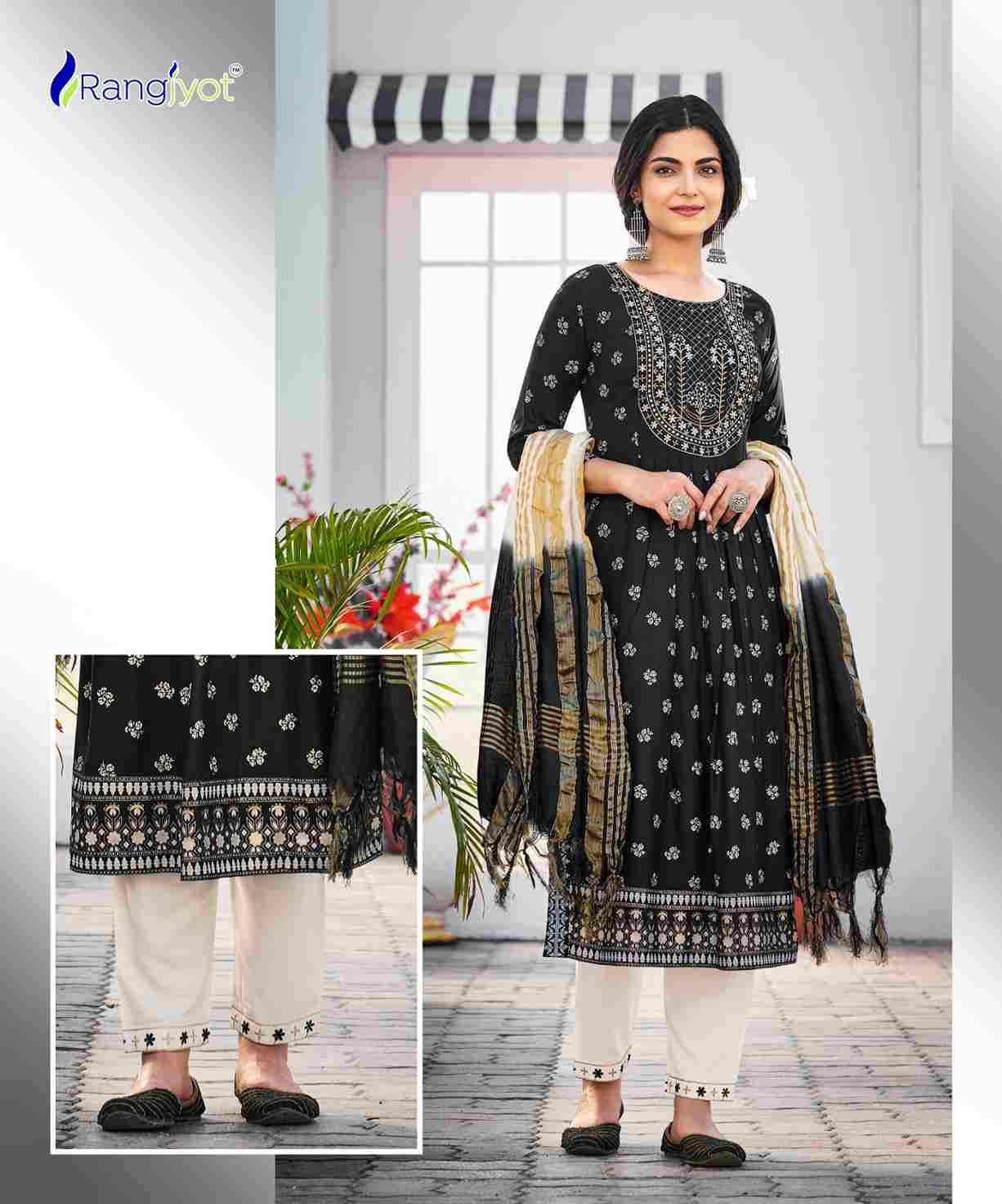 Rang Manch Vol-2 By Rangjyot Fashion 1001 To 1008 Series Designer Festive Suits Beautiful Fancy Colorful Stylish Party Wear & Occasional Wear Heavy Rayon Print Dresses At Wholesale Price