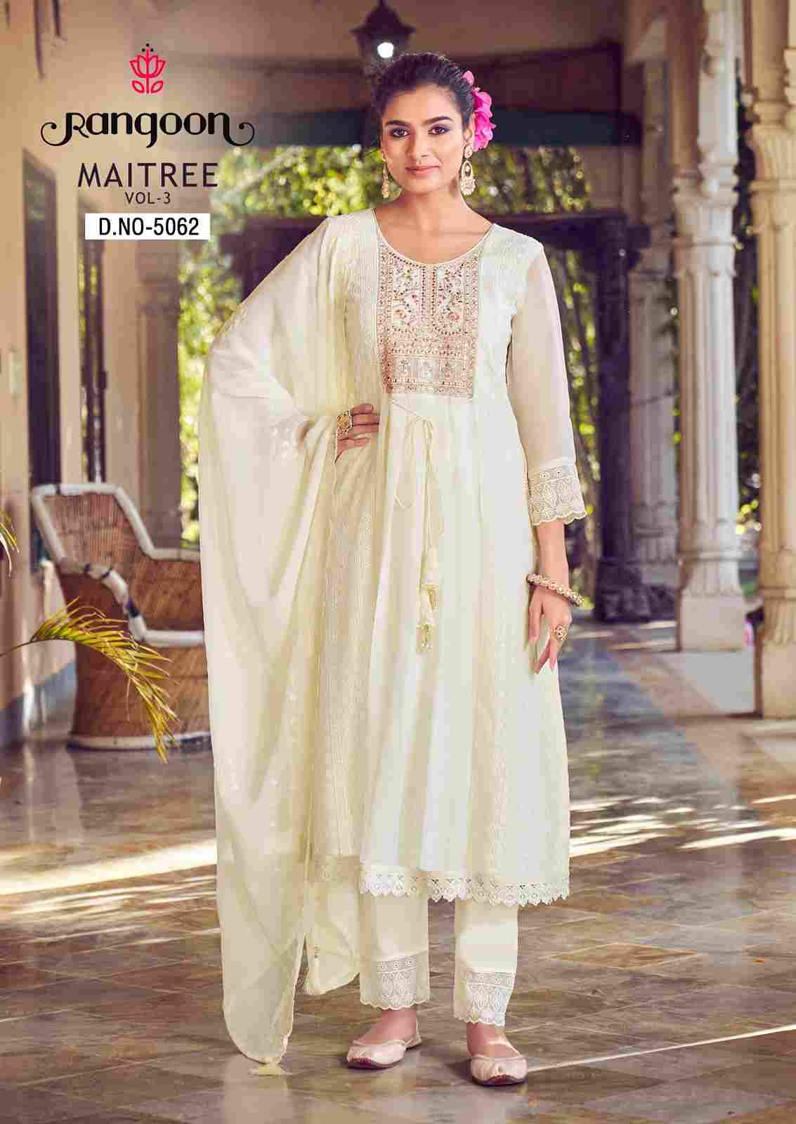 Maitree Vol-3 By Rangoon 5061 To 5066 Series Beautiful Festive Suits Stylish Colorful Fancy Casual Wear & Ethnic Wear Silk Georgette Embroidered Dresses At Wholesale Price