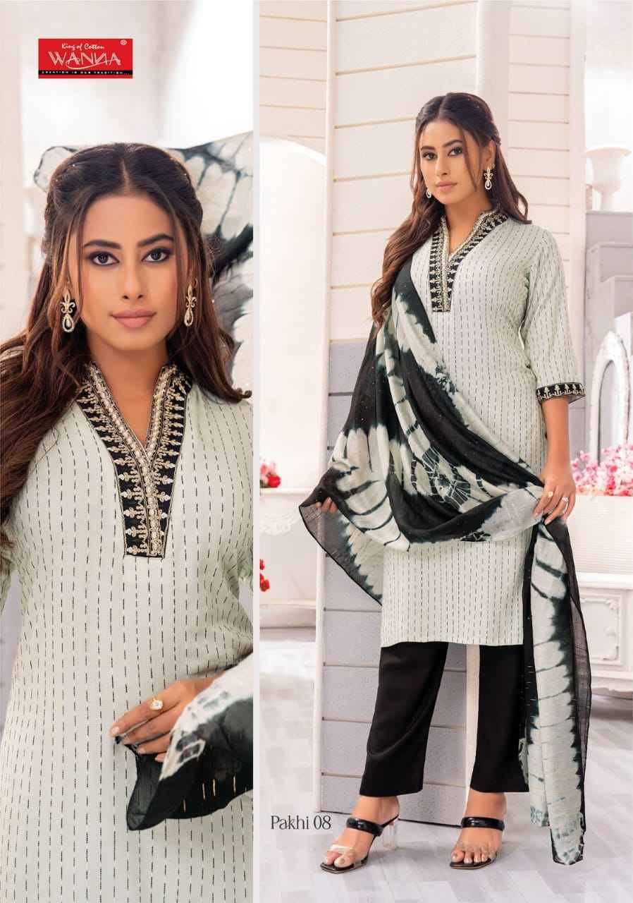 Pakhi By Wanna 01 To 08 Series Festive Suits Beautiful Fancy Colorful Stylish Party Wear & Occasional Wear Rayon Dresses At Wholesale Price