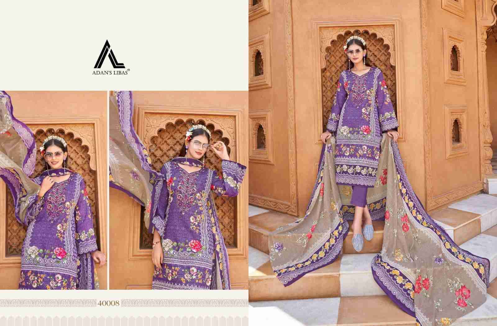 Naira Vol-40 By Adans Libas 40001 To 40008 Series Beautiful Festive Suits Stylish Fancy Colorful Casual Wear & Ethnic Wear Pure Cotton Print Dresses At Wholesale Price