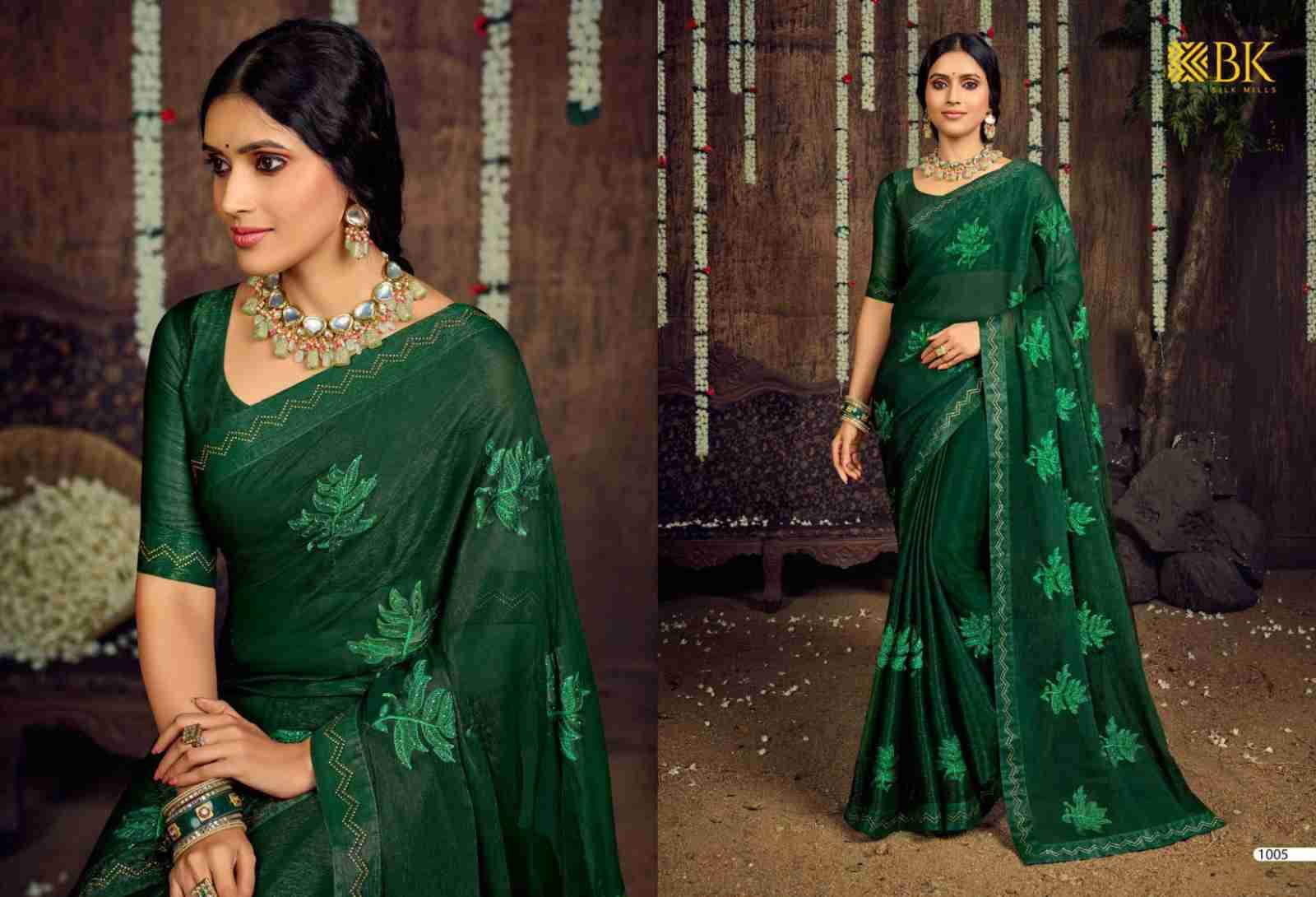 Montex By BK Silk Mills 1001 To 1008 Series Indian Traditional Wear Collection Beautiful Stylish Fancy Colorful Party Wear & Occasional Wear Chiffon Sarees At Wholesale Price