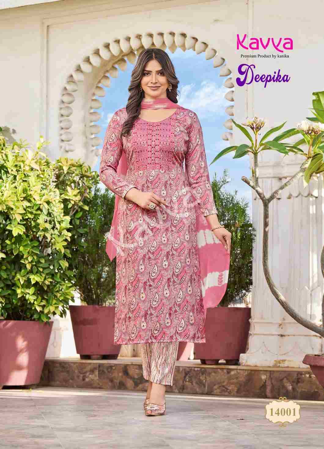 Deepika Vol-14 By Kavya 14001 To 14010 Series Festive Suits Beautiful Fancy Colorful Stylish Party Wear & Occasional Wear Fancy Dresses At Wholesale Price