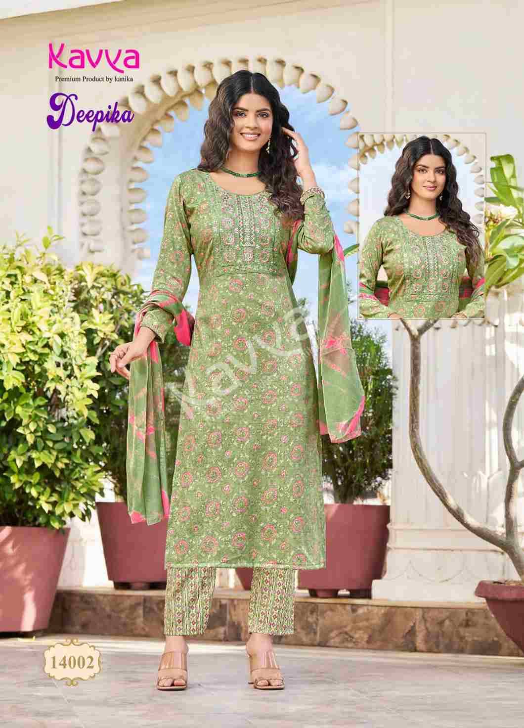 Deepika Vol-14 By Kavya 14001 To 14010 Series Festive Suits Beautiful Fancy Colorful Stylish Party Wear & Occasional Wear Fancy Dresses At Wholesale Price