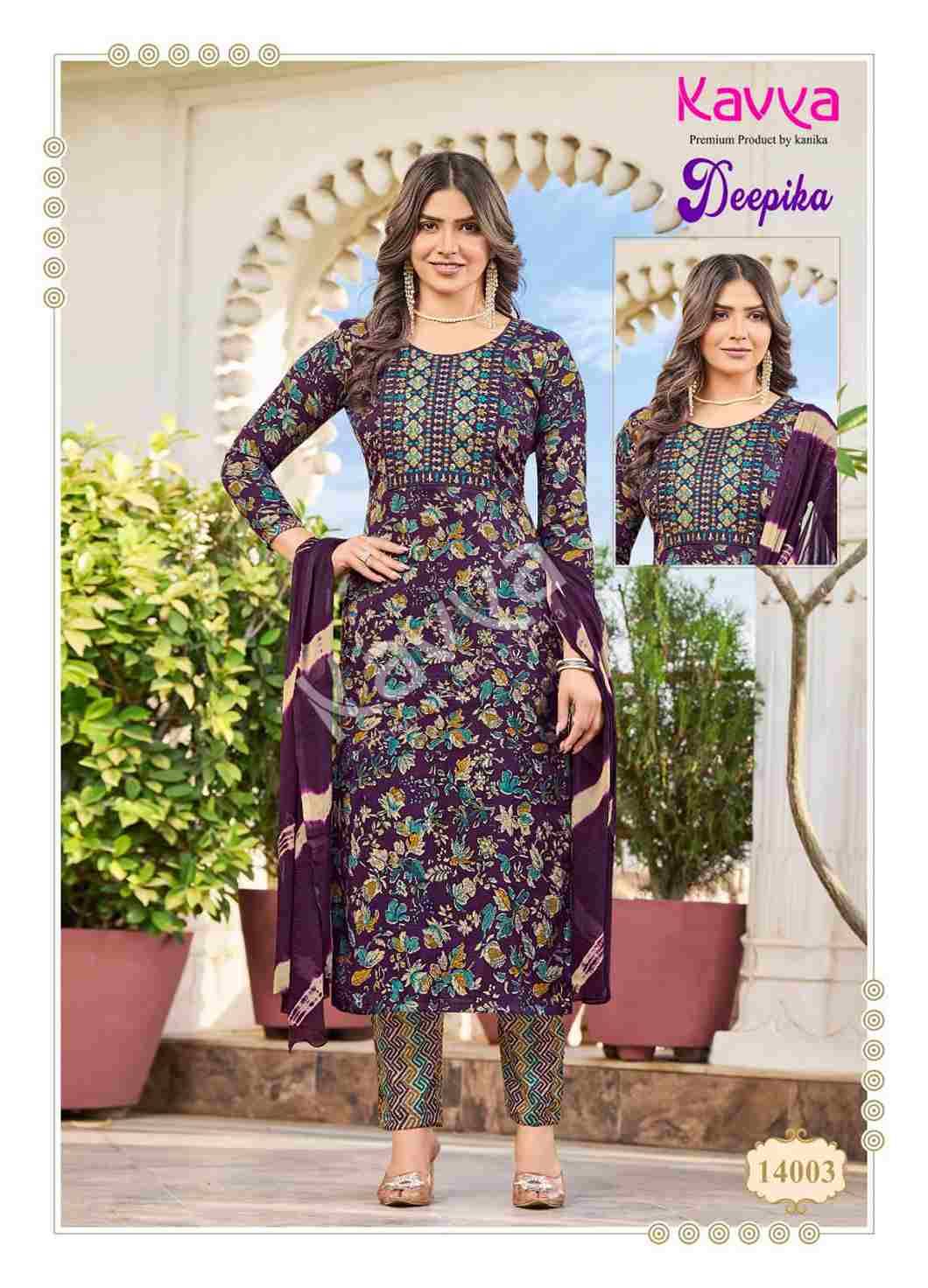 Deepika Vol-14 By Kavya 14001 To 14010 Series Festive Suits Beautiful Fancy Colorful Stylish Party Wear & Occasional Wear Fancy Dresses At Wholesale Price