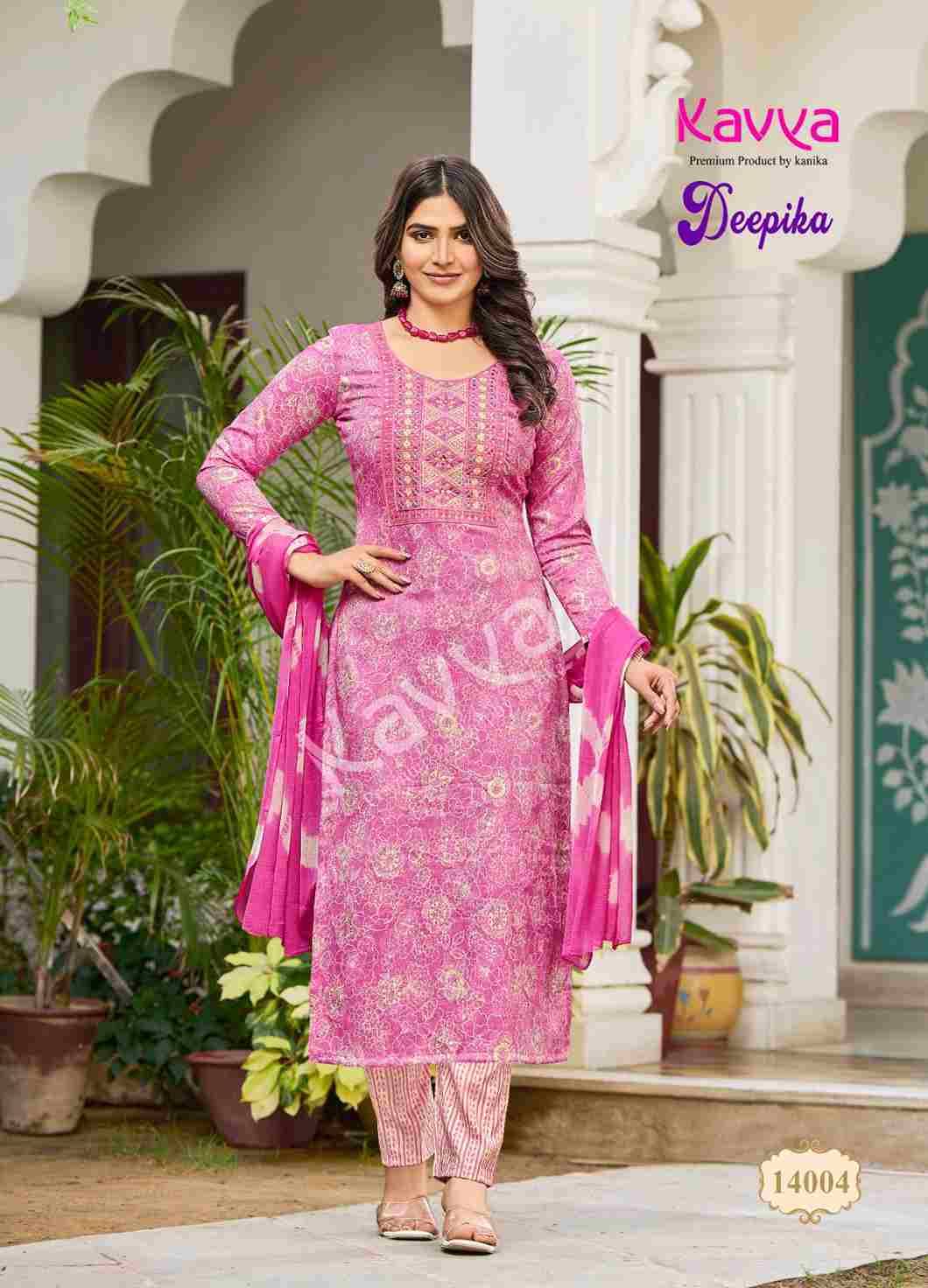 Deepika Vol-14 By Kavya 14001 To 14010 Series Festive Suits Beautiful Fancy Colorful Stylish Party Wear & Occasional Wear Fancy Dresses At Wholesale Price