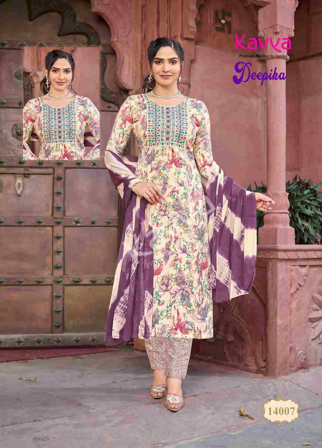 Deepika Vol-14 By Kavya 14001 To 14010 Series Festive Suits Beautiful Fancy Colorful Stylish Party Wear & Occasional Wear Fancy Dresses At Wholesale Price