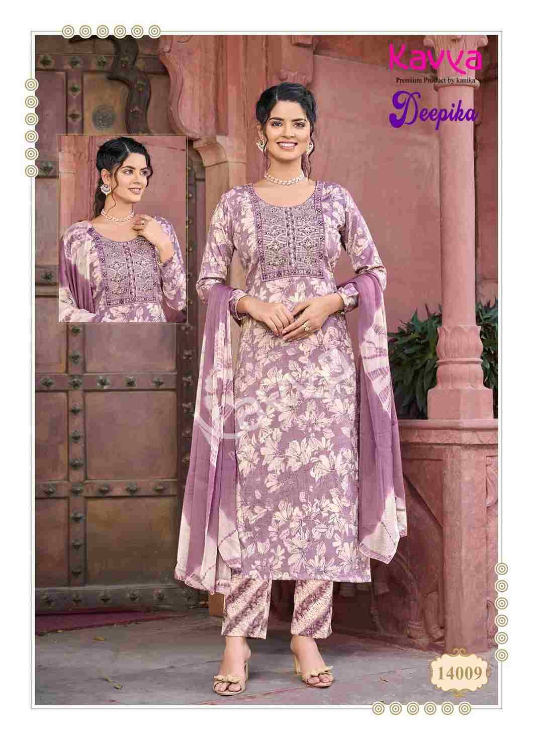 Deepika Vol-14 By Kavya 14001 To 14010 Series Festive Suits Beautiful Fancy Colorful Stylish Party Wear & Occasional Wear Fancy Dresses At Wholesale Price