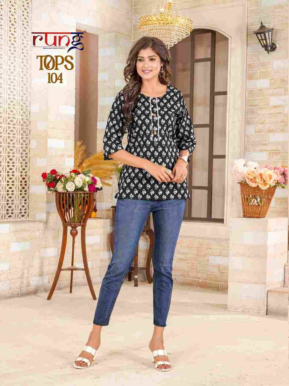 Tops By Rung 101 To 108 Series Designer Stylish Fancy Colorful Beautiful Party Wear & Ethnic Wear Collection Pure Cotton Tops At Wholesale Price