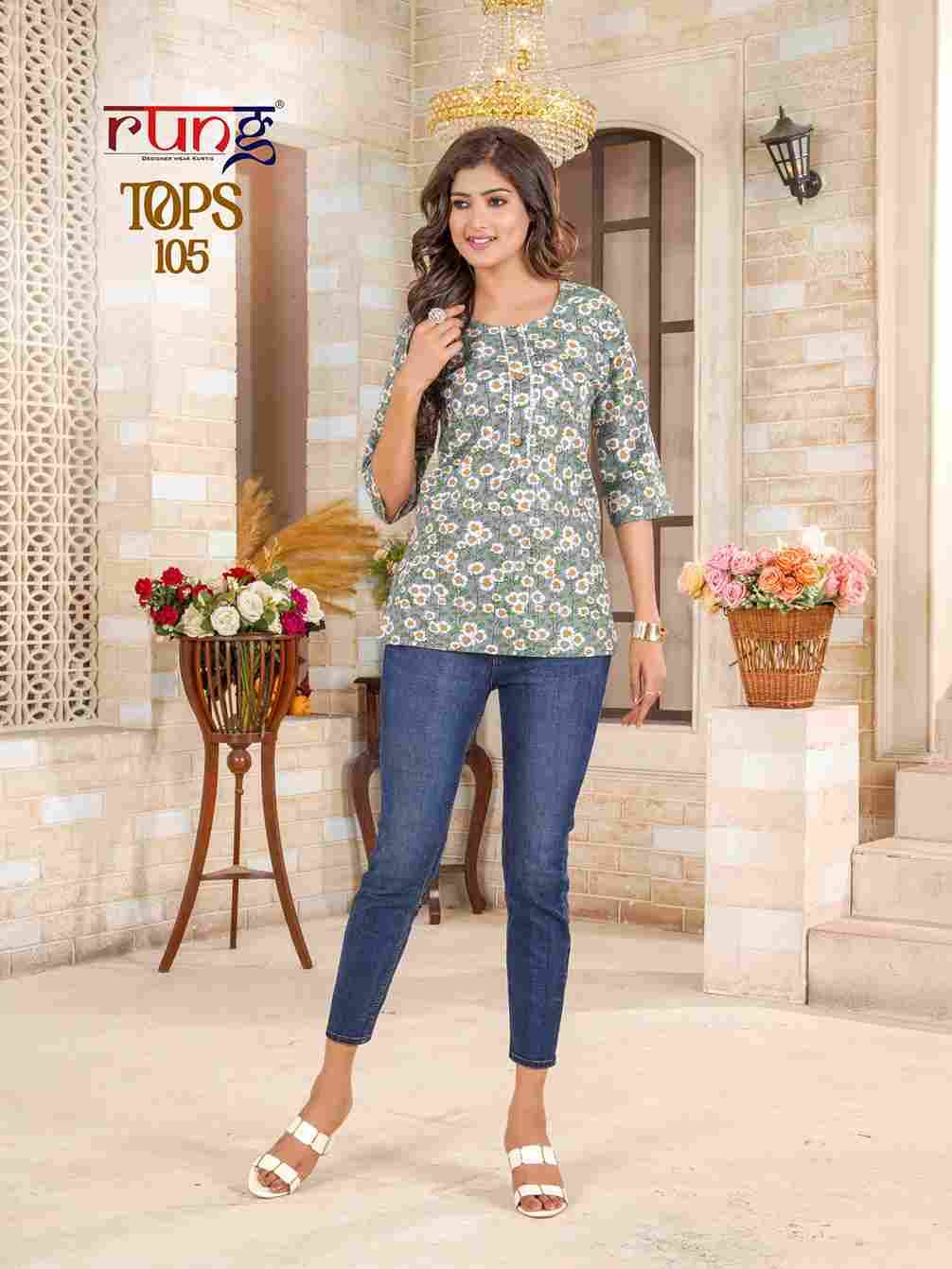 Tops By Rung 101 To 108 Series Designer Stylish Fancy Colorful Beautiful Party Wear & Ethnic Wear Collection Pure Cotton Tops At Wholesale Price
