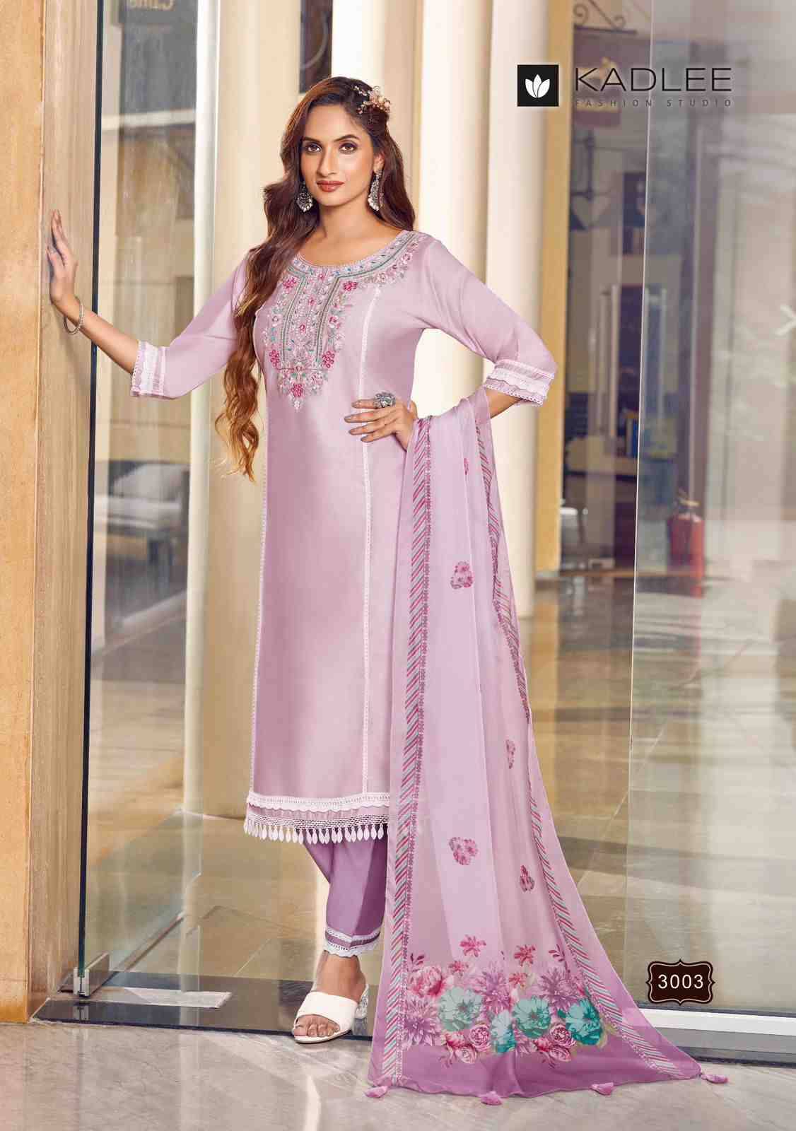 Imperial By Kadlee 3001 To 3004 Series Beautiful Festive Suits Colorful Stylish Fancy Casual Wear & Ethnic Wear Viscose Chanderi Dresses At Wholesale Price