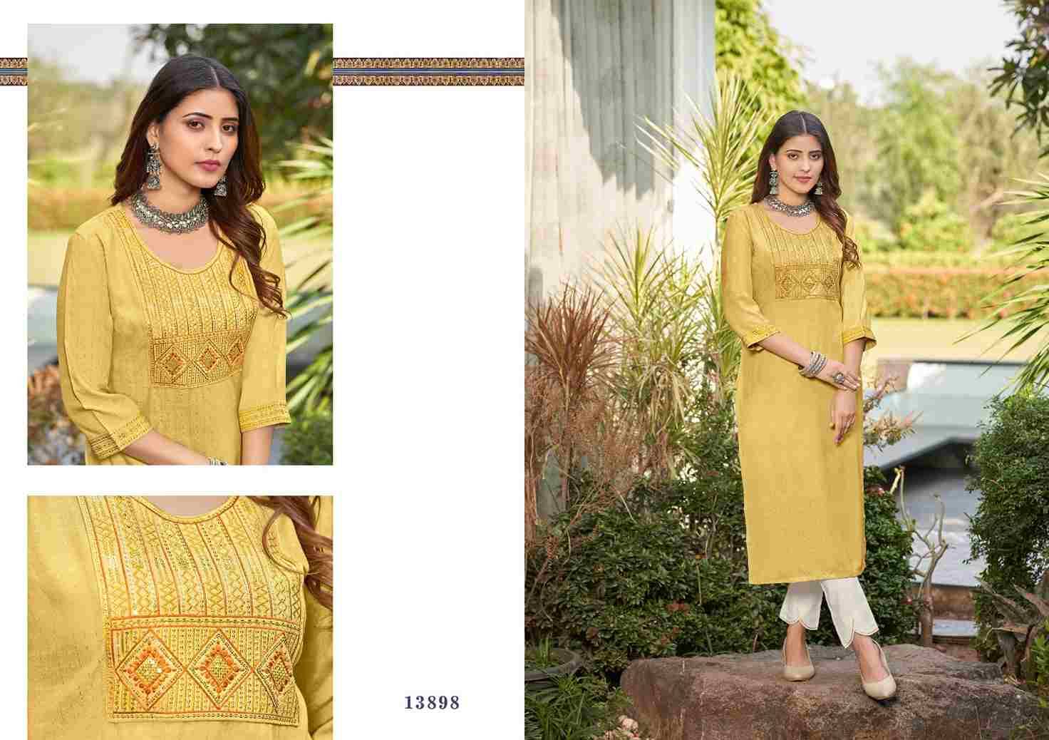 Mannat By Kalaroop 13895 To 13898 Series Designer Stylish Fancy Colorful Beautiful Party Wear & Ethnic Wear Collection Heavy Rayon Kurtis At Wholesale Price