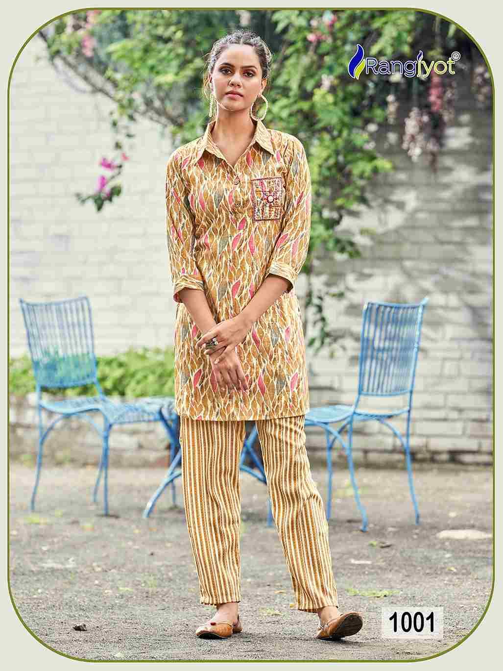 Shimoni By Rangjyot Fashion 1001 To 1005 Series Designer Stylish Fancy Colorful Beautiful Party Wear & Ethnic Wear Collection Capsule Print Tops With Bottom At Wholesale Price