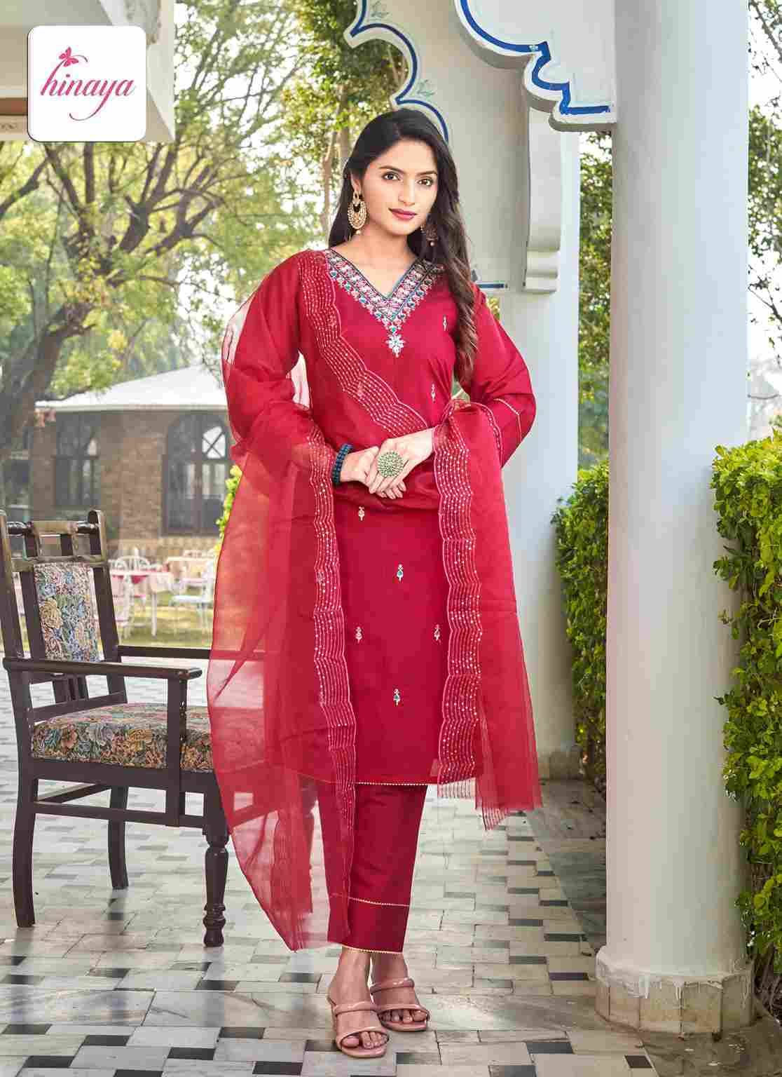 Alexa By Hinaya 101 To 106 Series Festive Suits Beautiful Fancy Colorful Stylish Party Wear & Occasional Wear Roman Silk Dresses At Wholesale Price