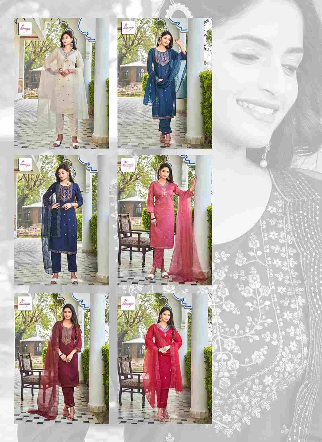 Alexa By Hinaya 101 To 106 Series Festive Suits Beautiful Fancy Colorful Stylish Party Wear & Occasional Wear Roman Silk Dresses At Wholesale Price