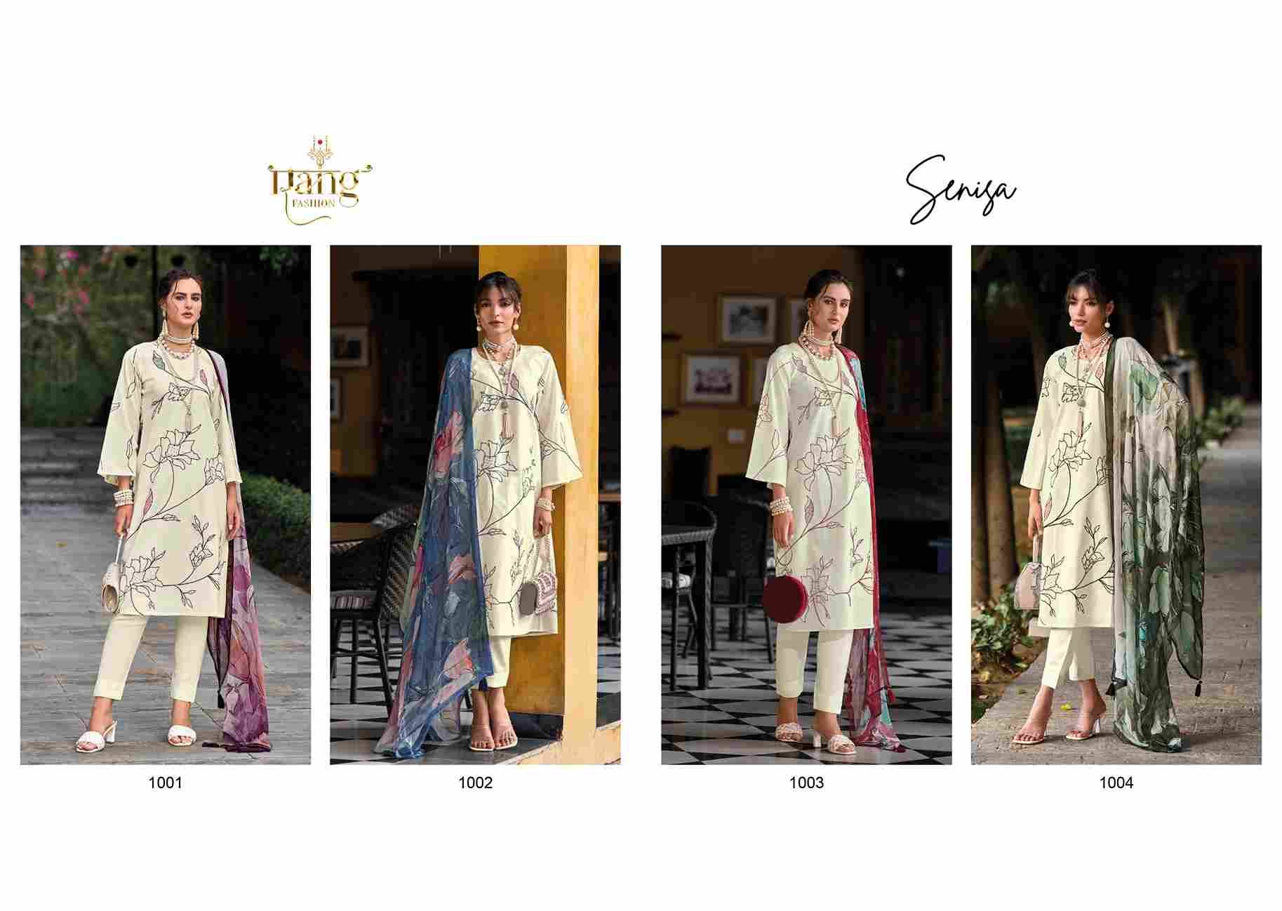 Senisa By Rang Fashion 1001 To 1004 Series Designer Festive Suits Beautiful Fancy Stylish Colorful Party Wear & Occasional Wear Lawn Cotton Print Dresses At Wholesale Price
