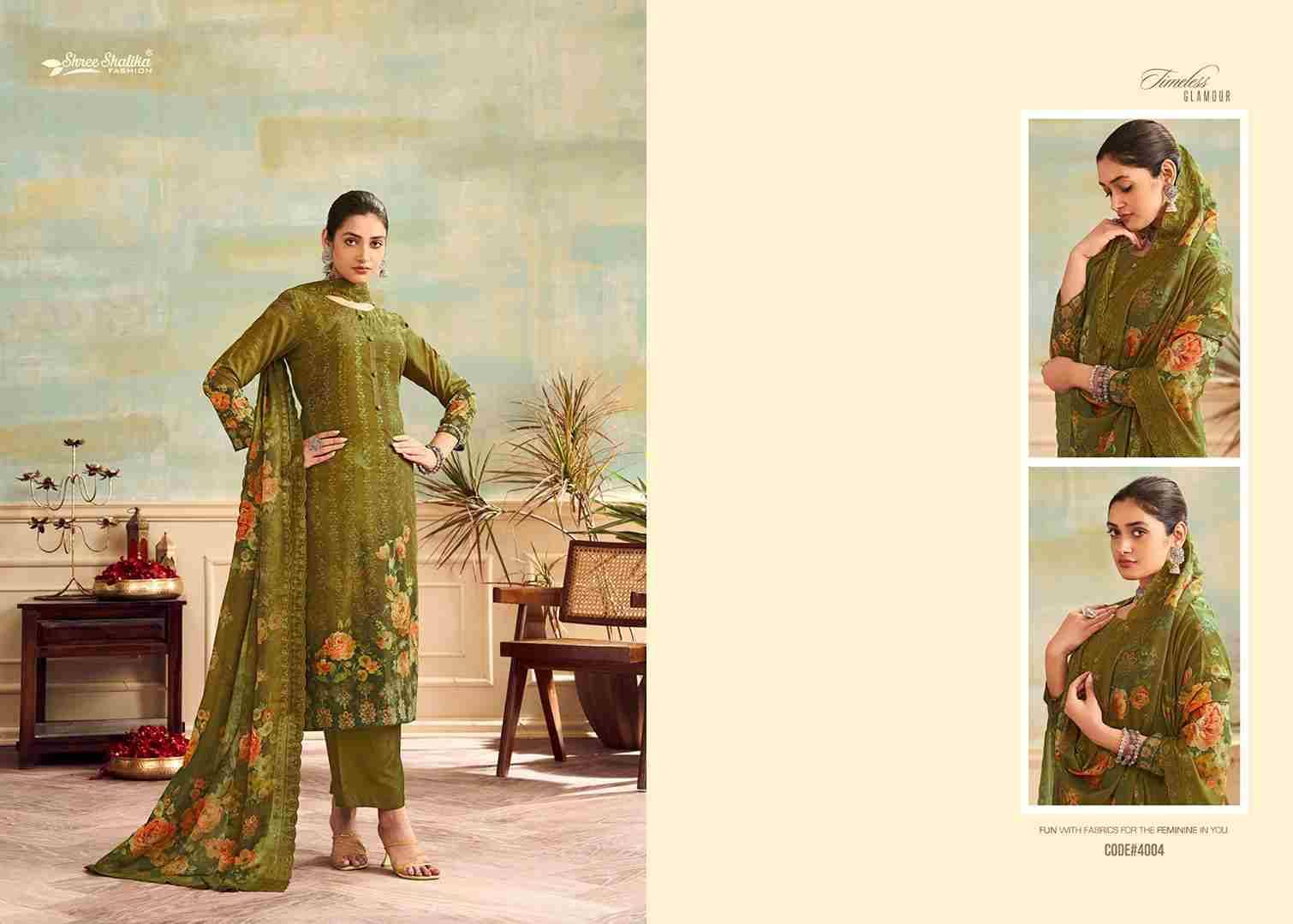 Mahjabeen Vol-4 By Shree Shalika Fashion 4001 To 4008 Series Designer Festive Suits Beautiful Fancy Stylish Colorful Party Wear & Occasional Wear Lawn Cotton Print Dresses At Wholesale Price