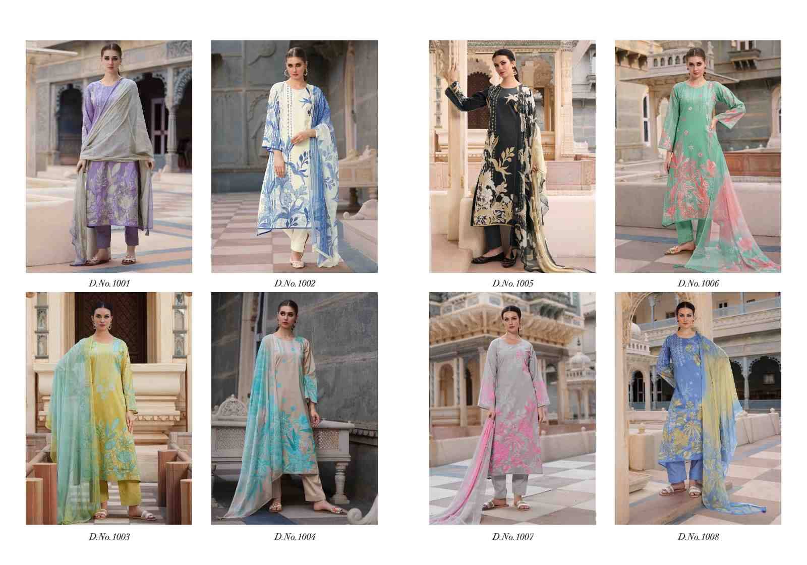 Splendor By Sadhana Fashion 1001 To 1008 Series Designer Festive Suits Beautiful Fancy Stylish Colorful Party Wear & Occasional Wear Lawn Cotton Print Dresses At Wholesale Price