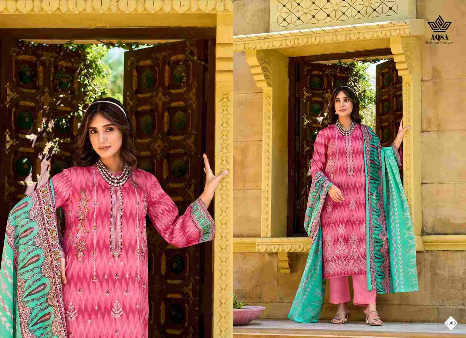Luxshya By Aqsa 1001 To 1006 Series Beautiful Pakistani Suits Stylish Fancy Colorful Party Wear & Occasional Wear Pure Cambric Cotton Embroidered Dresses At Wholesale Price
