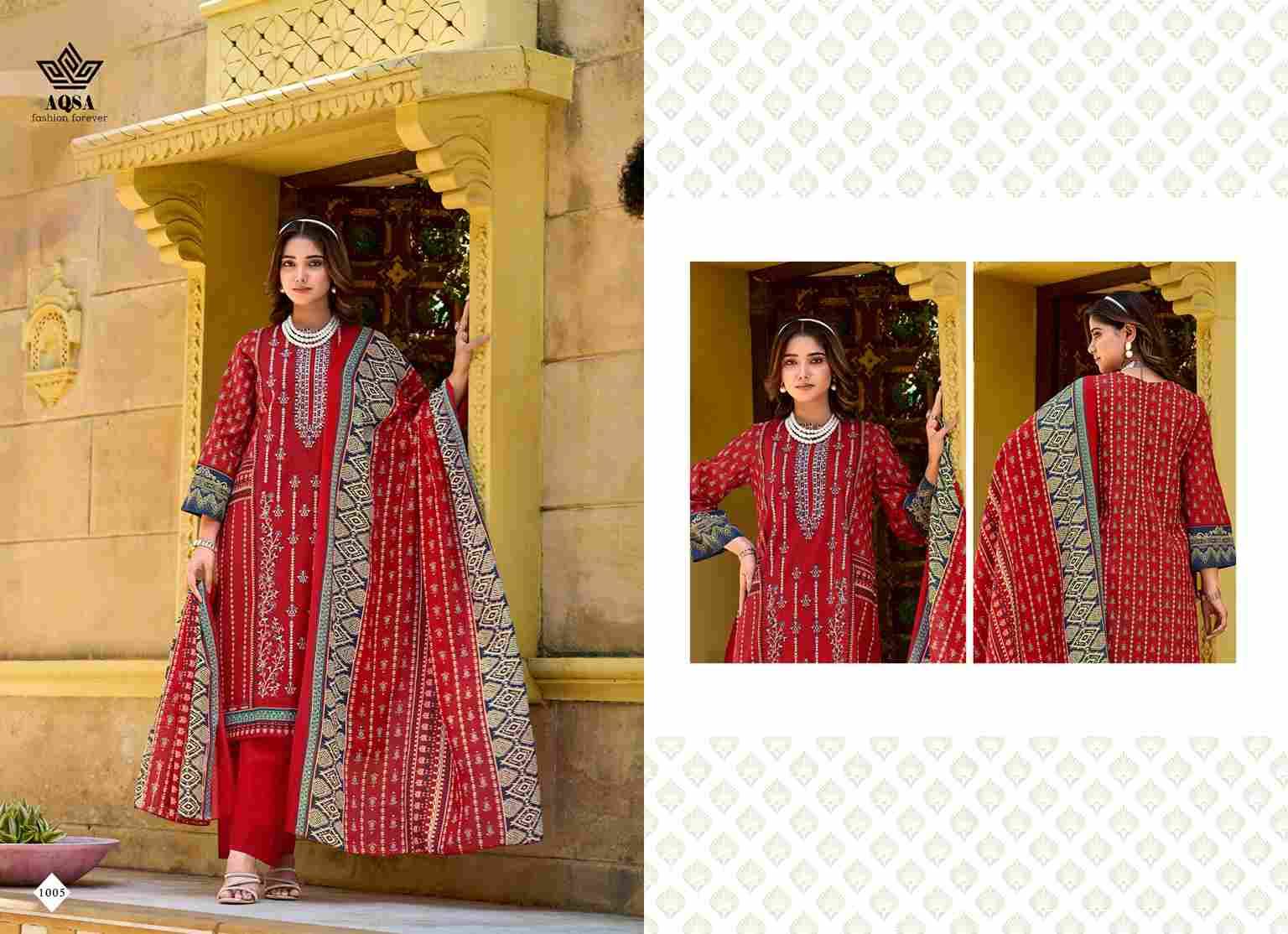 Luxshya By Aqsa 1001 To 1006 Series Beautiful Pakistani Suits Stylish Fancy Colorful Party Wear & Occasional Wear Pure Cambric Cotton Embroidered Dresses At Wholesale Price