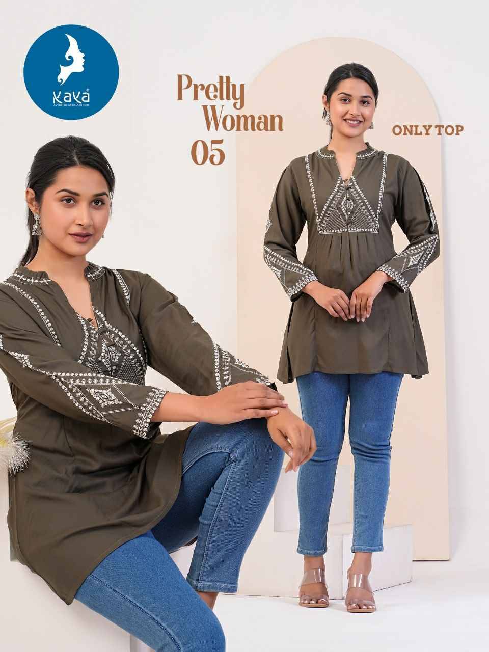 Pretty Woman By Kaya 01 To 08 Series Designer Stylish Fancy Colorful Beautiful Party Wear & Ethnic Wear Collection Heavy Rayon Tops At Wholesale Price