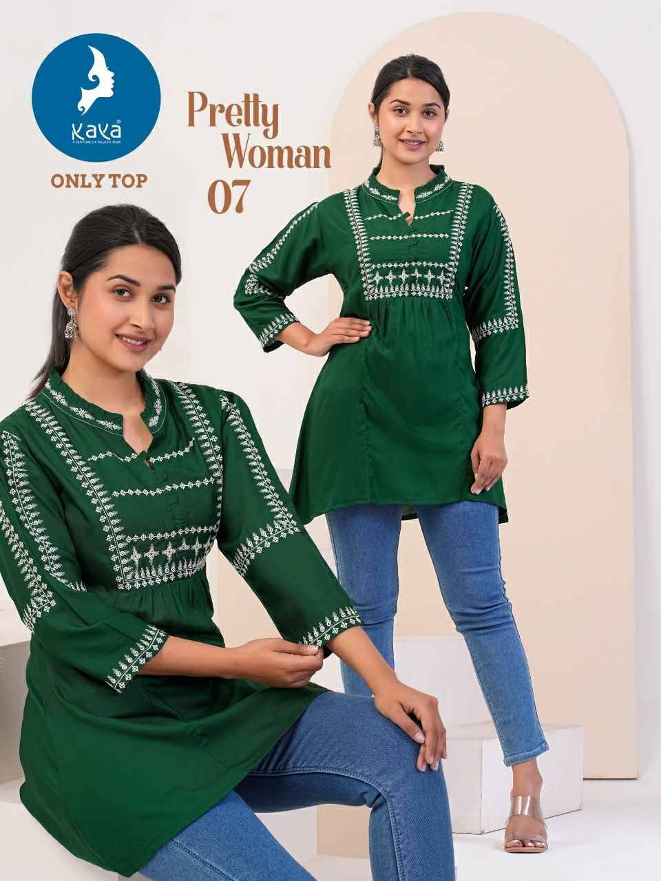 Pretty Woman By Kaya 01 To 08 Series Designer Stylish Fancy Colorful Beautiful Party Wear & Ethnic Wear Collection Heavy Rayon Tops At Wholesale Price