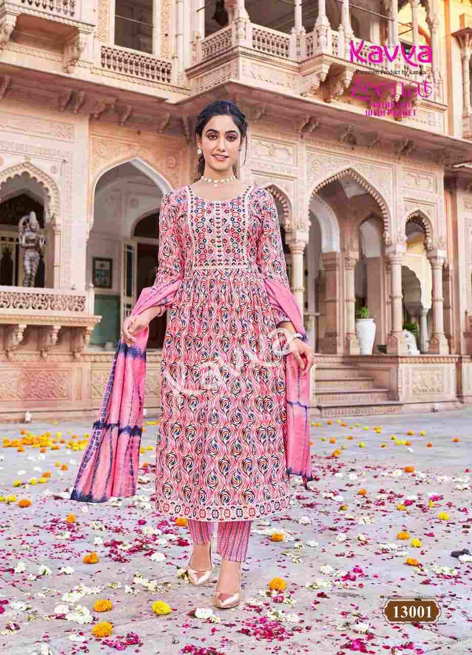 Zeenat Vol-13 By Kavya 13001 To 13010 Series Beautiful Festive Suits Colorful Stylish Fancy Casual Wear & Ethnic Wear Capsule Dresses At Wholesale Price