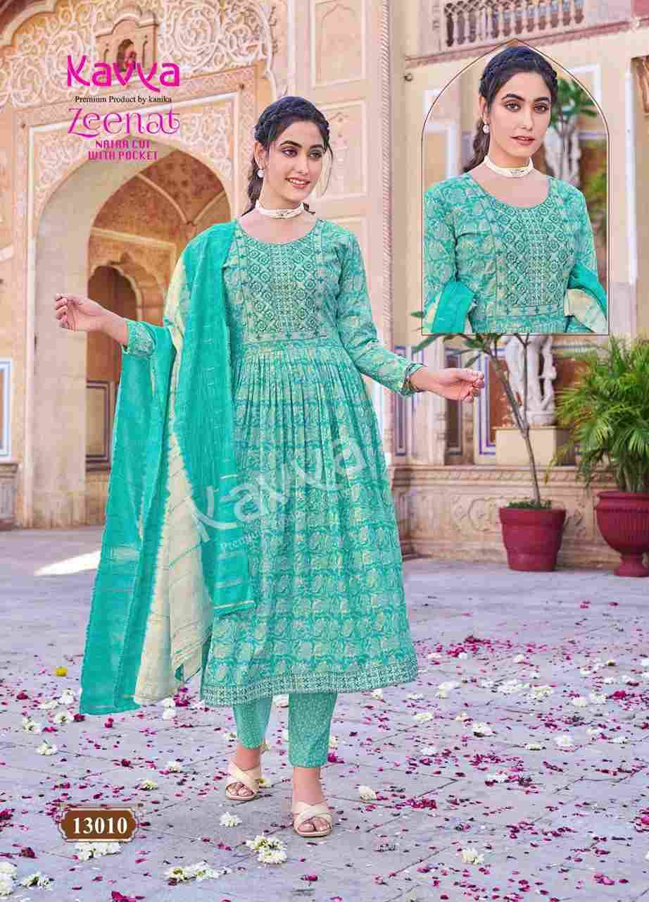 Zeenat Vol-13 By Kavya 13001 To 13010 Series Beautiful Festive Suits Colorful Stylish Fancy Casual Wear & Ethnic Wear Capsule Dresses At Wholesale Price