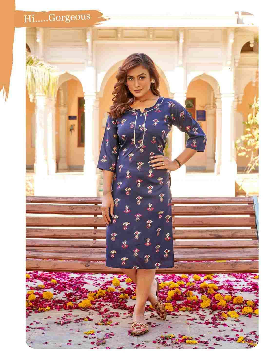 Viha By Rung 01 To 08 Series Designer Stylish Fancy Colorful Beautiful Party Wear & Ethnic Wear Collection Rayon Slub Kurtis At Wholesale Price