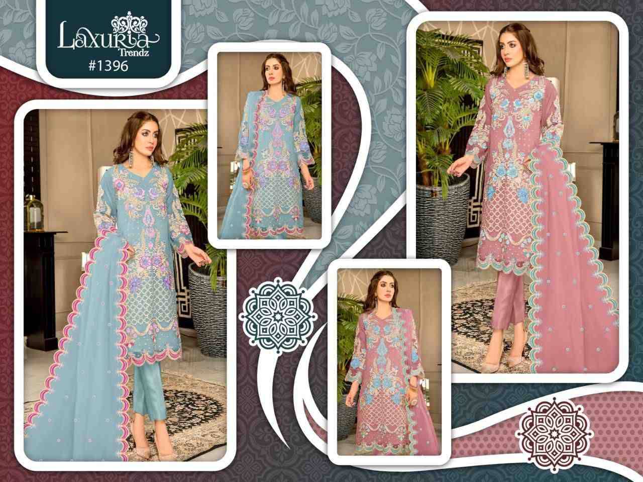 Luxuria Trendz 1396 Colours By Luxuria 1396-A To 1396-B Series Beautiful Pakistani Suits Colorful Stylish Fancy Casual Wear & Ethnic Wear Heavy Organza Dresses At Wholesale Price