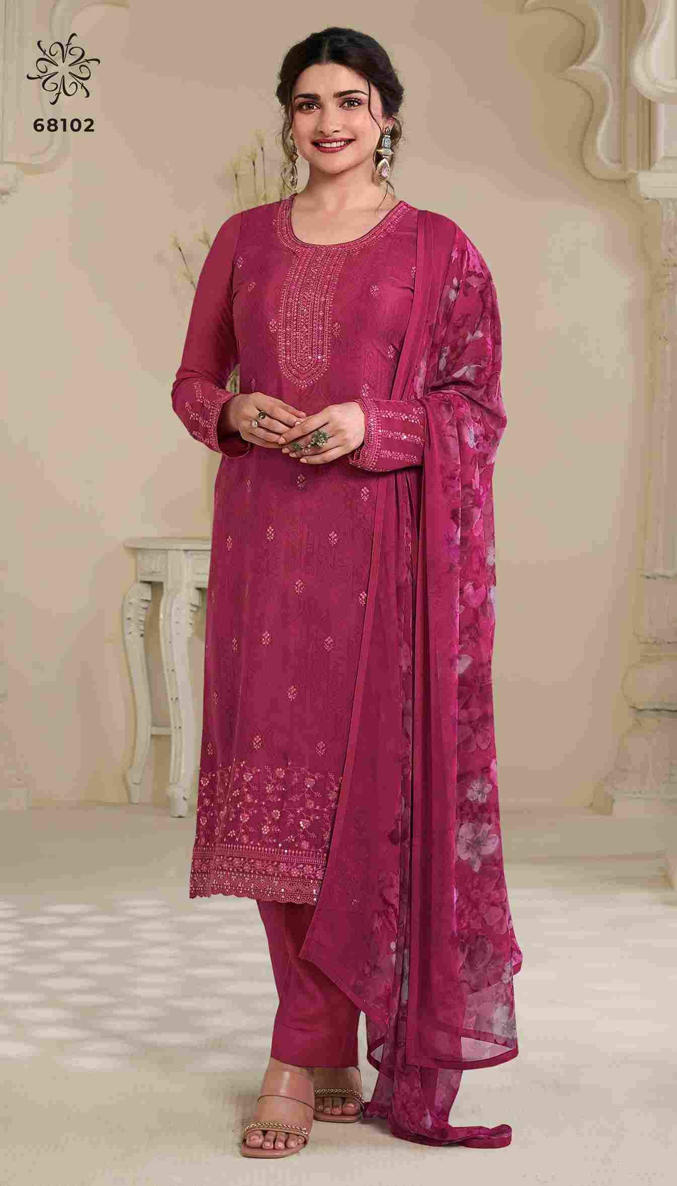 Royal Crepe Vol-45 By Vinay Fashion 68101 To 68108 Series Designer Festive Sharara Suits Collection Beautiful Stylish Fancy Colorful Party Wear & Occasional Wear Royal Crepe Dresses At Wholesale Price