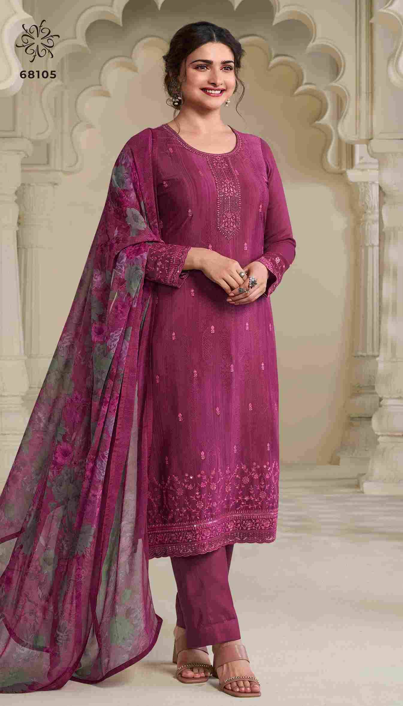Royal Crepe Vol-45 By Vinay Fashion 68101 To 68108 Series Designer Festive Sharara Suits Collection Beautiful Stylish Fancy Colorful Party Wear & Occasional Wear Royal Crepe Dresses At Wholesale Price