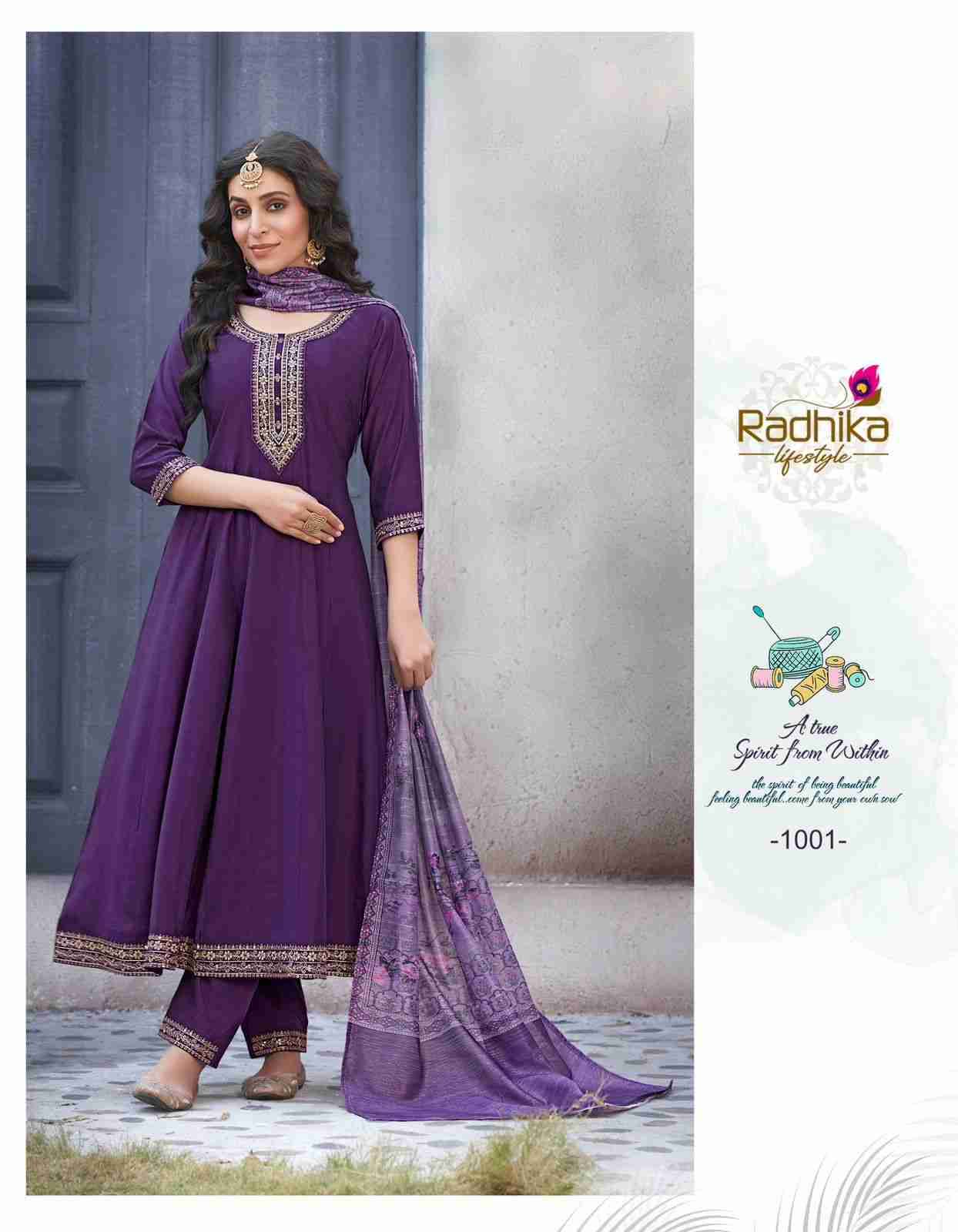 Gulmohar Vol-1 By Radhika Lifestyle 1001 To 1004 Series Beautiful Stylish Fancy Colorful Casual Wear & Ethnic Wear Collection Heavy Silk Dresses At Wholesale Price
