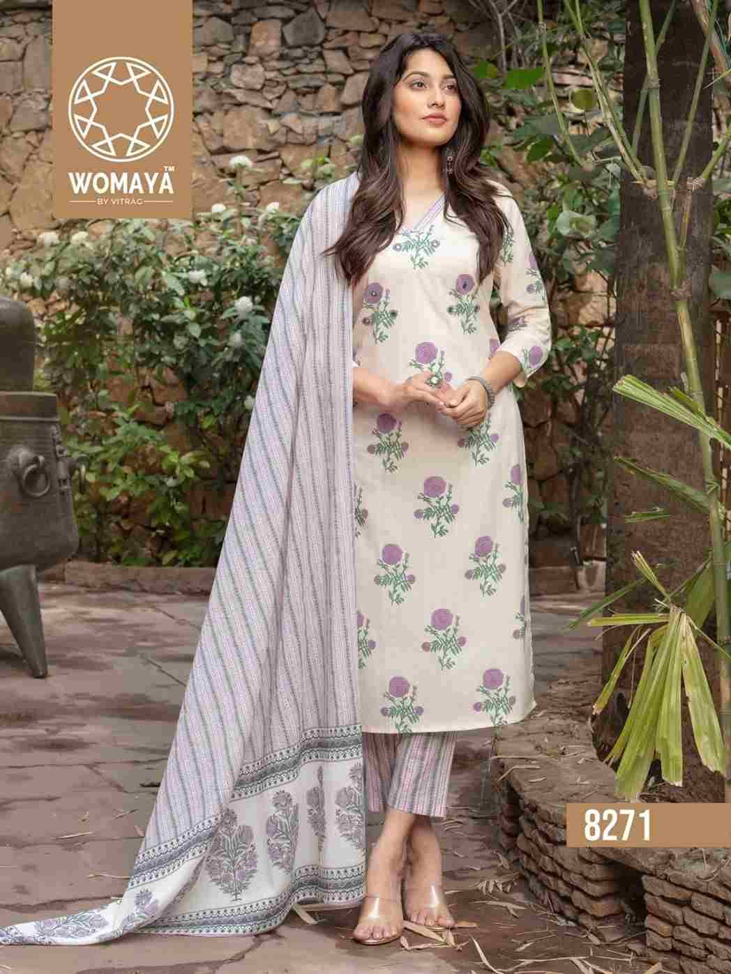 Classy Vol-3 By Womaya 8271 To 8277 Series Beautiful Stylish Fancy Colorful Casual Wear & Ethnic Wear Collection Cambric Cotton With Work Dresses At Wholesale Price