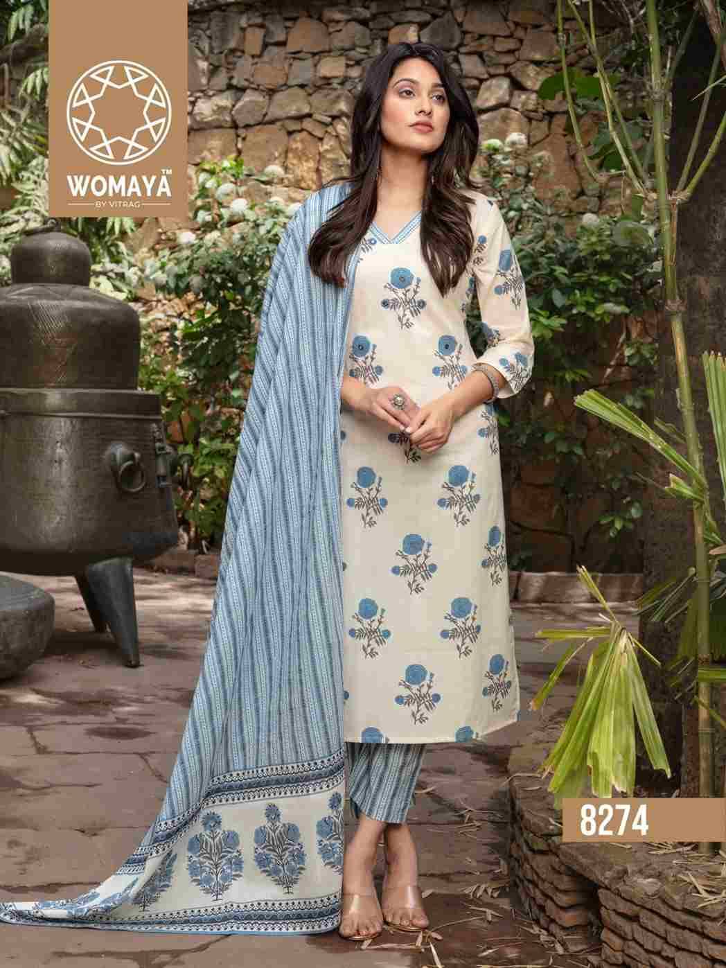 Classy Vol-3 By Womaya 8271 To 8277 Series Beautiful Stylish Fancy Colorful Casual Wear & Ethnic Wear Collection Cambric Cotton With Work Dresses At Wholesale Price