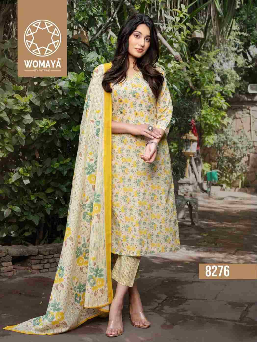 Classy Vol-3 By Womaya 8271 To 8277 Series Beautiful Stylish Fancy Colorful Casual Wear & Ethnic Wear Collection Cambric Cotton With Work Dresses At Wholesale Price