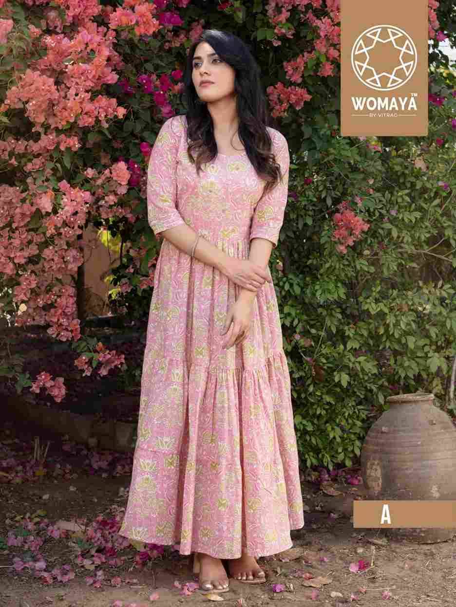 Vibrance Vol-2 By Womaya A To I Series Beautiful Stylish Fancy Colorful Casual Wear & Ethnic Wear Pure Cotton Gowns At Wholesale Price