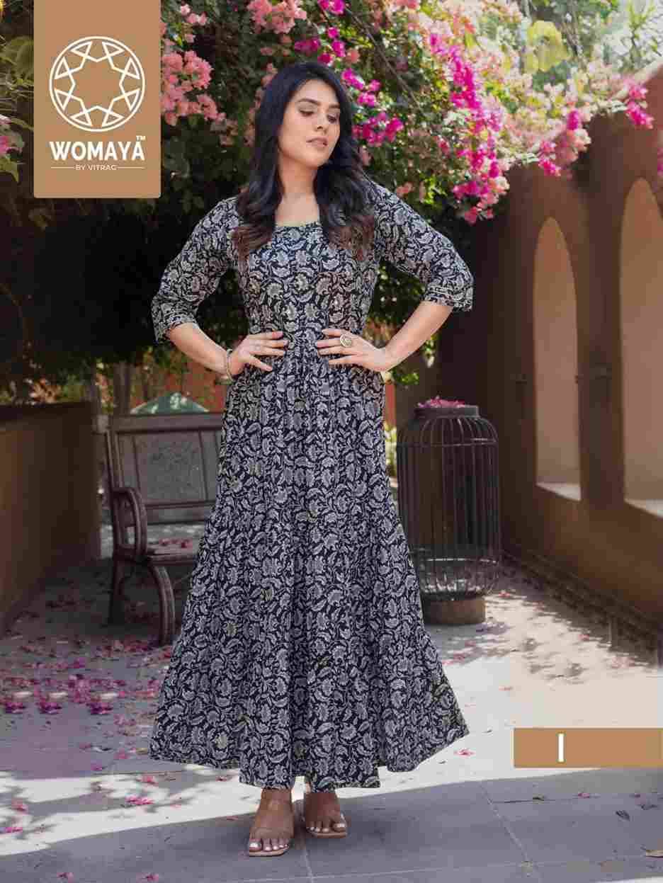 Vibrance Vol-2 By Womaya A To I Series Beautiful Stylish Fancy Colorful Casual Wear & Ethnic Wear Pure Cotton Gowns At Wholesale Price