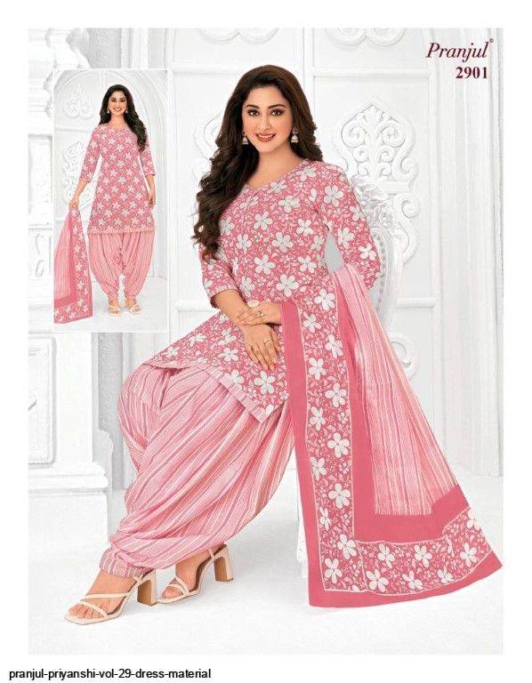 Priyanshi Vol-29 By Pranjul Beautiful Festive Suits Colorful Stylish Fancy Casual Wear & Ethnic Wear Pure Cotton Print Dresses At Wholesale Price