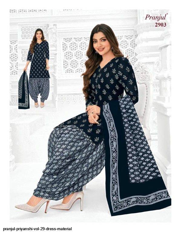 Priyanshi Vol-29 By Pranjul Beautiful Festive Suits Colorful Stylish Fancy Casual Wear & Ethnic Wear Pure Cotton Print Dresses At Wholesale Price