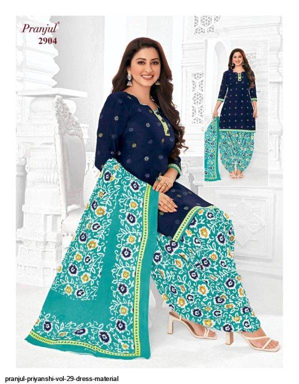 Priyanshi Vol-29 By Pranjul Beautiful Festive Suits Colorful Stylish Fancy Casual Wear & Ethnic Wear Pure Cotton Print Dresses At Wholesale Price