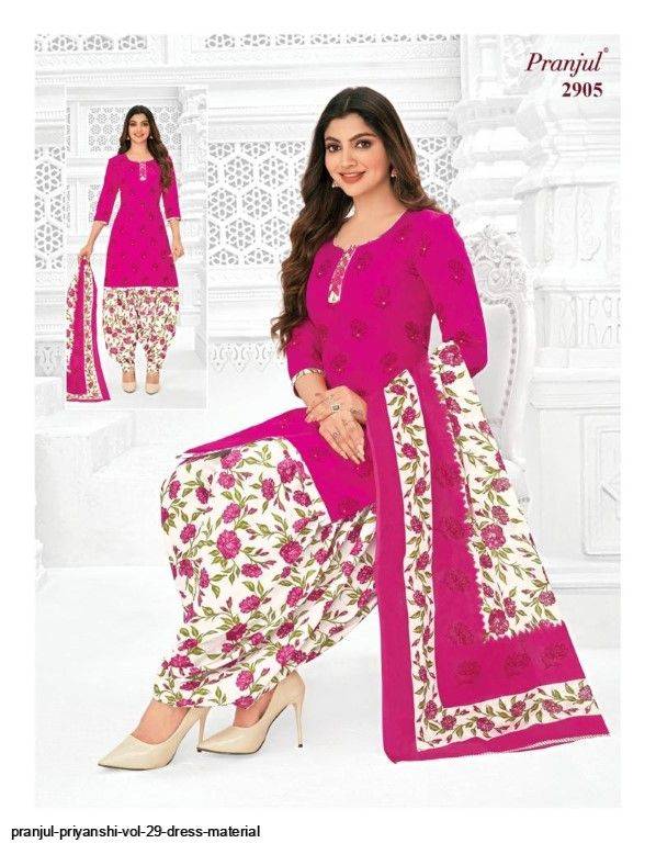 Priyanshi Vol-29 By Pranjul Beautiful Festive Suits Colorful Stylish Fancy Casual Wear & Ethnic Wear Pure Cotton Print Dresses At Wholesale Price
