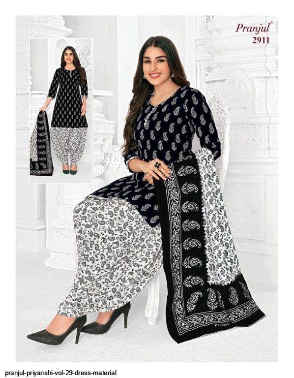 Priyanshi Vol-29 By Pranjul Beautiful Festive Suits Colorful Stylish Fancy Casual Wear & Ethnic Wear Pure Cotton Print Dresses At Wholesale Price