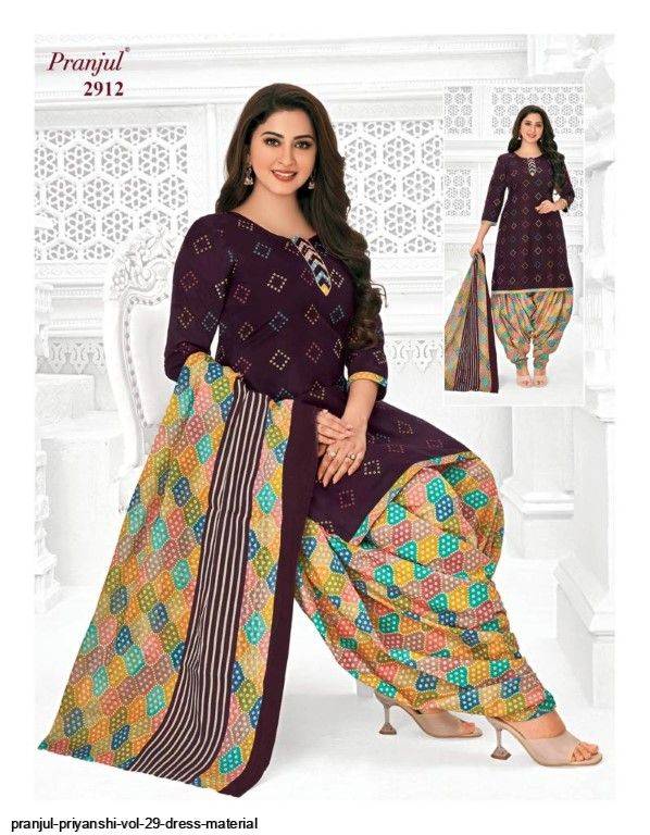 Priyanshi Vol-29 By Pranjul Beautiful Festive Suits Colorful Stylish Fancy Casual Wear & Ethnic Wear Pure Cotton Print Dresses At Wholesale Price