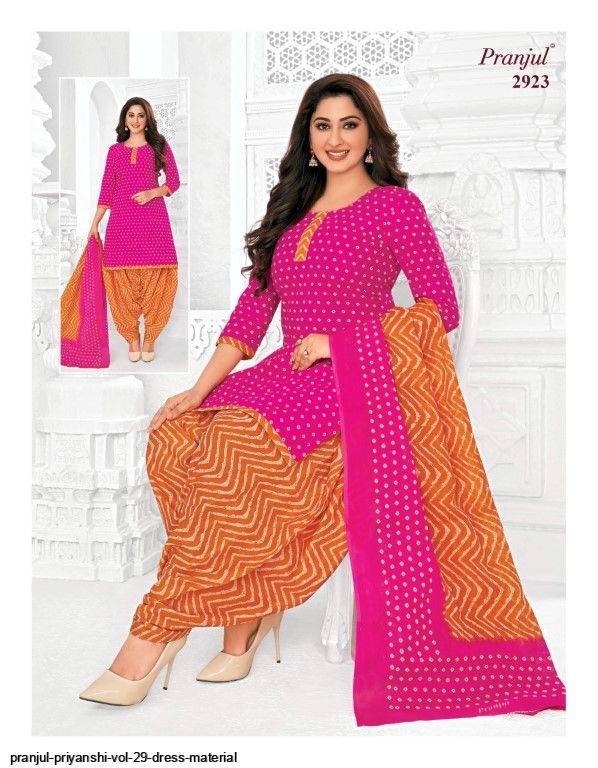 Priyanshi Vol-29 By Pranjul Beautiful Festive Suits Colorful Stylish Fancy Casual Wear & Ethnic Wear Pure Cotton Print Dresses At Wholesale Price