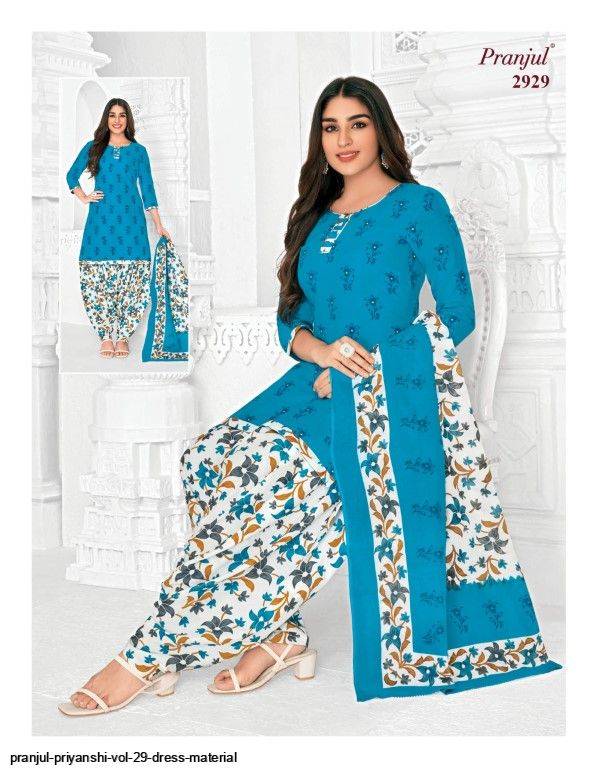 Priyanshi Vol-29 By Pranjul Beautiful Festive Suits Colorful Stylish Fancy Casual Wear & Ethnic Wear Pure Cotton Print Dresses At Wholesale Price