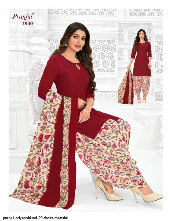 Priyanshi Vol-29 By Pranjul Beautiful Festive Suits Colorful Stylish Fancy Casual Wear & Ethnic Wear Pure Cotton Print Dresses At Wholesale Price