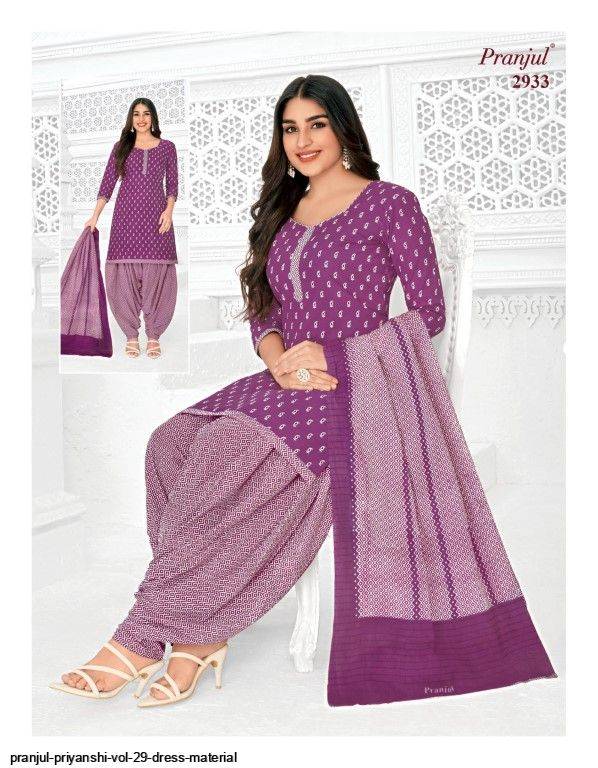 Priyanshi Vol-29 By Pranjul Beautiful Festive Suits Colorful Stylish Fancy Casual Wear & Ethnic Wear Pure Cotton Print Dresses At Wholesale Price