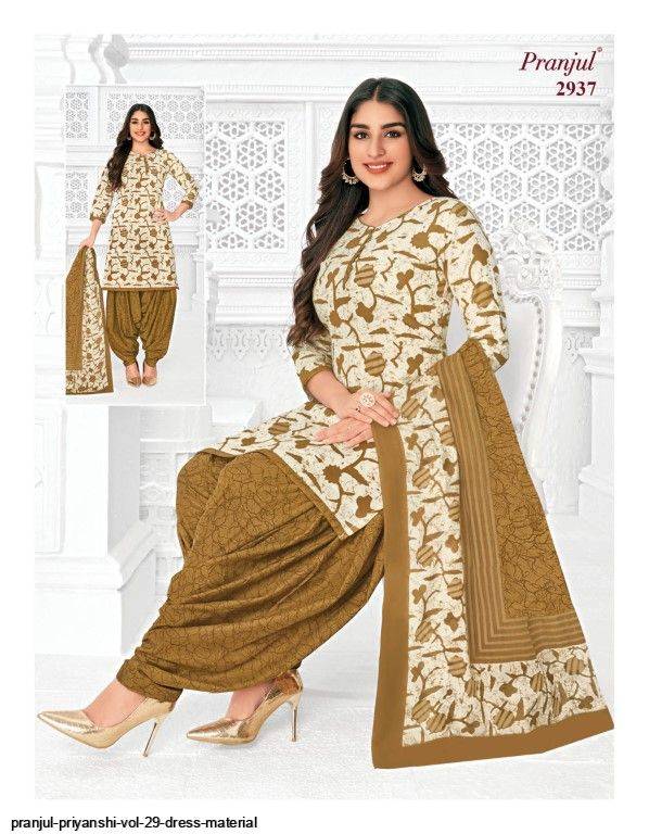 Priyanshi Vol-29 By Pranjul Beautiful Festive Suits Colorful Stylish Fancy Casual Wear & Ethnic Wear Pure Cotton Print Dresses At Wholesale Price