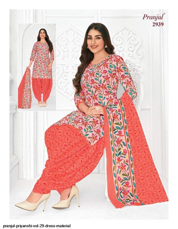 Priyanshi Vol-29 By Pranjul Beautiful Festive Suits Colorful Stylish Fancy Casual Wear & Ethnic Wear Pure Cotton Print Dresses At Wholesale Price